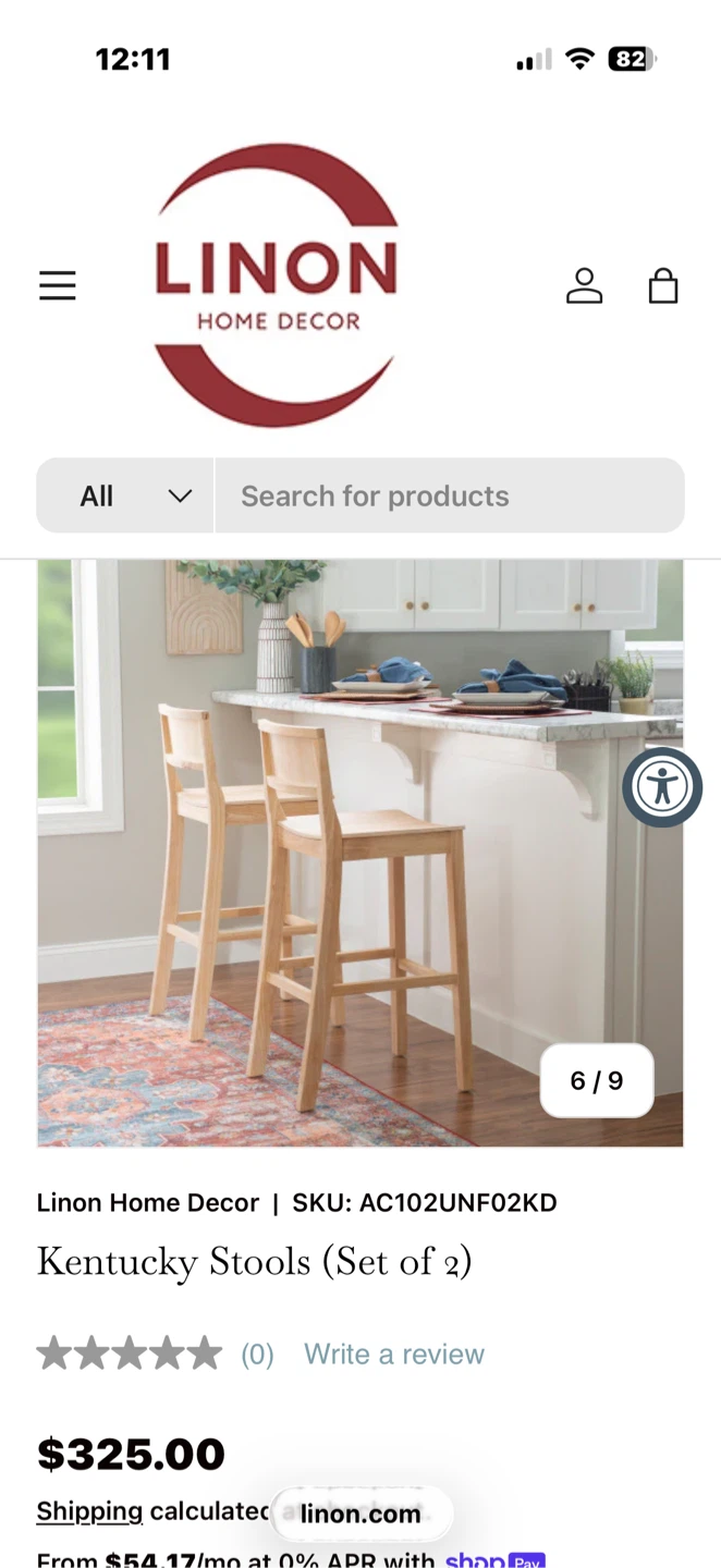 Linon Home Decor Kentucky Stools (set of 4)