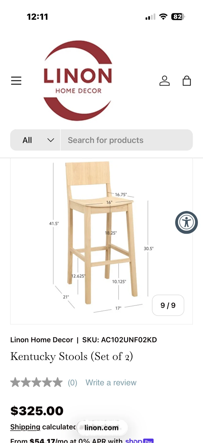 Linon Home Decor Kentucky Stools (set of 4) - photo 2