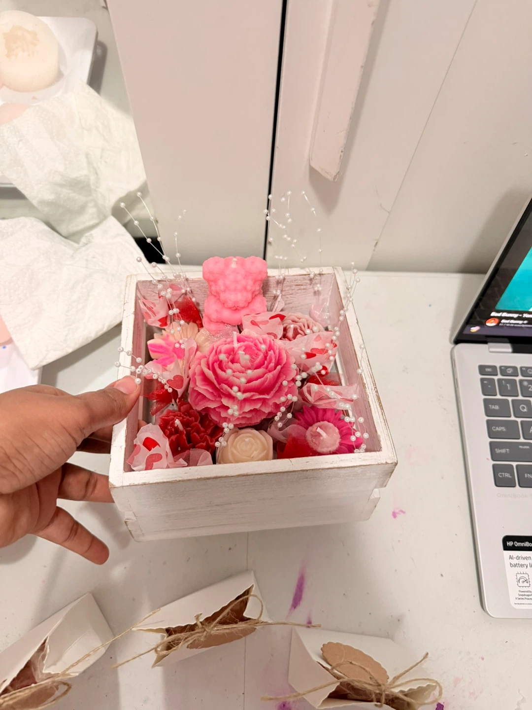 Handmade Flower and Bear Shaped Candles - photo 2