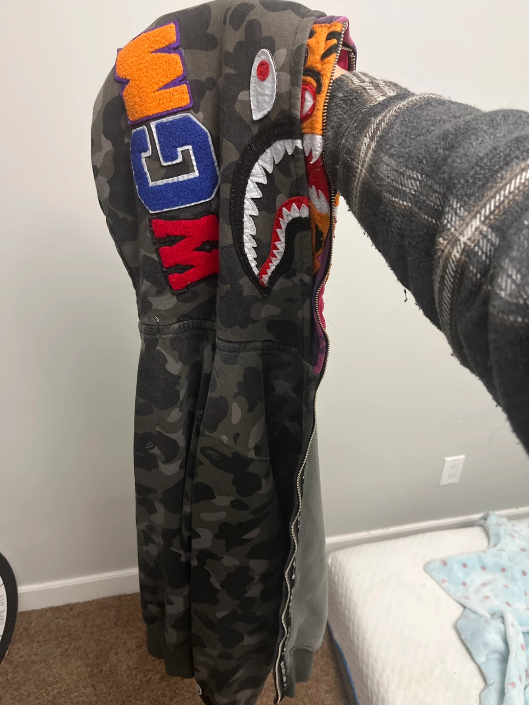 BAPE Full Zip Hoodie double hood