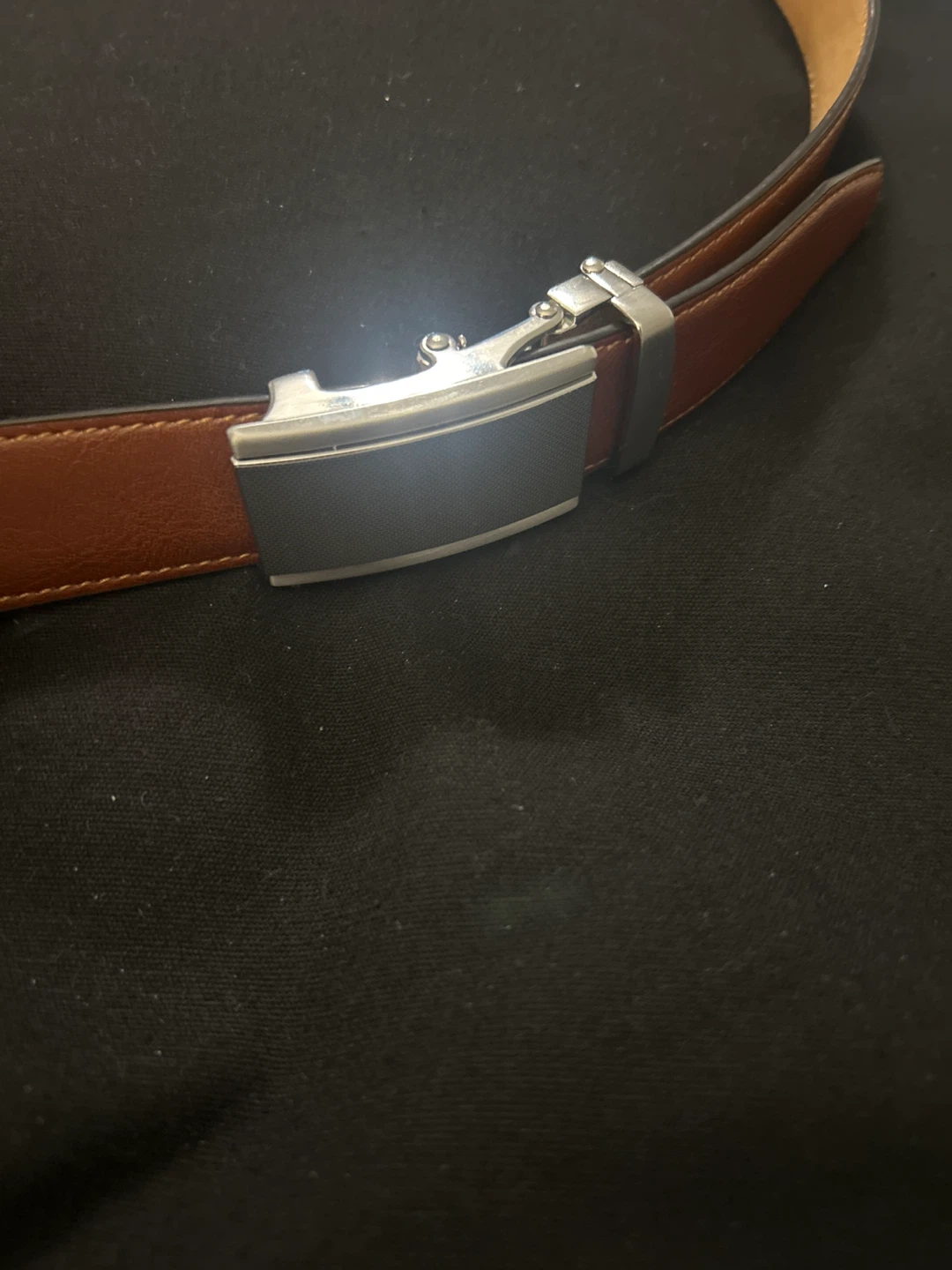 Brown Genuine Bonded Leather Belt 🏆 - photo 3