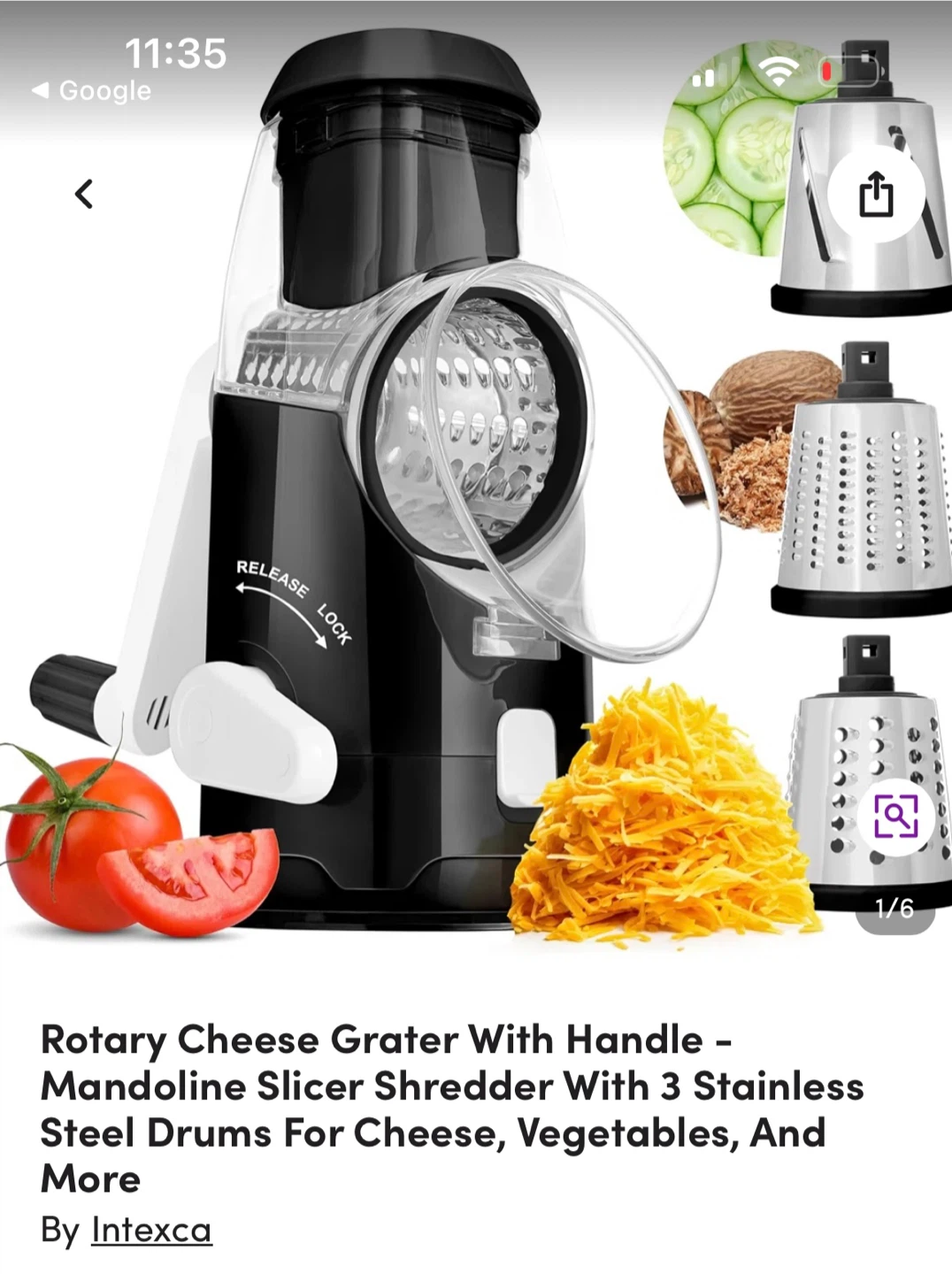 Rotary Cheese Grater & Slicer