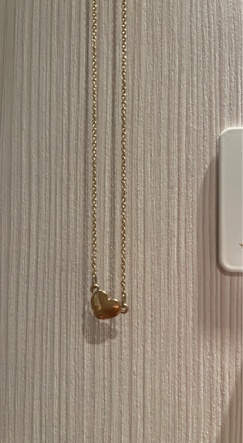 Gold Heart Pendant Necklace 10”🏆