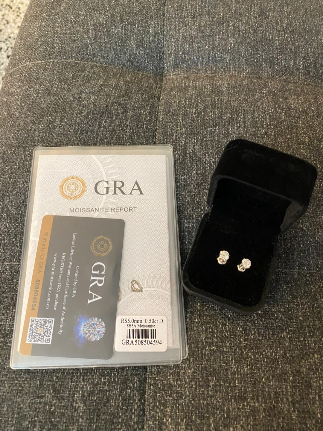 GRA Moissanite Stud Earrings 1.00ctw - photo 2