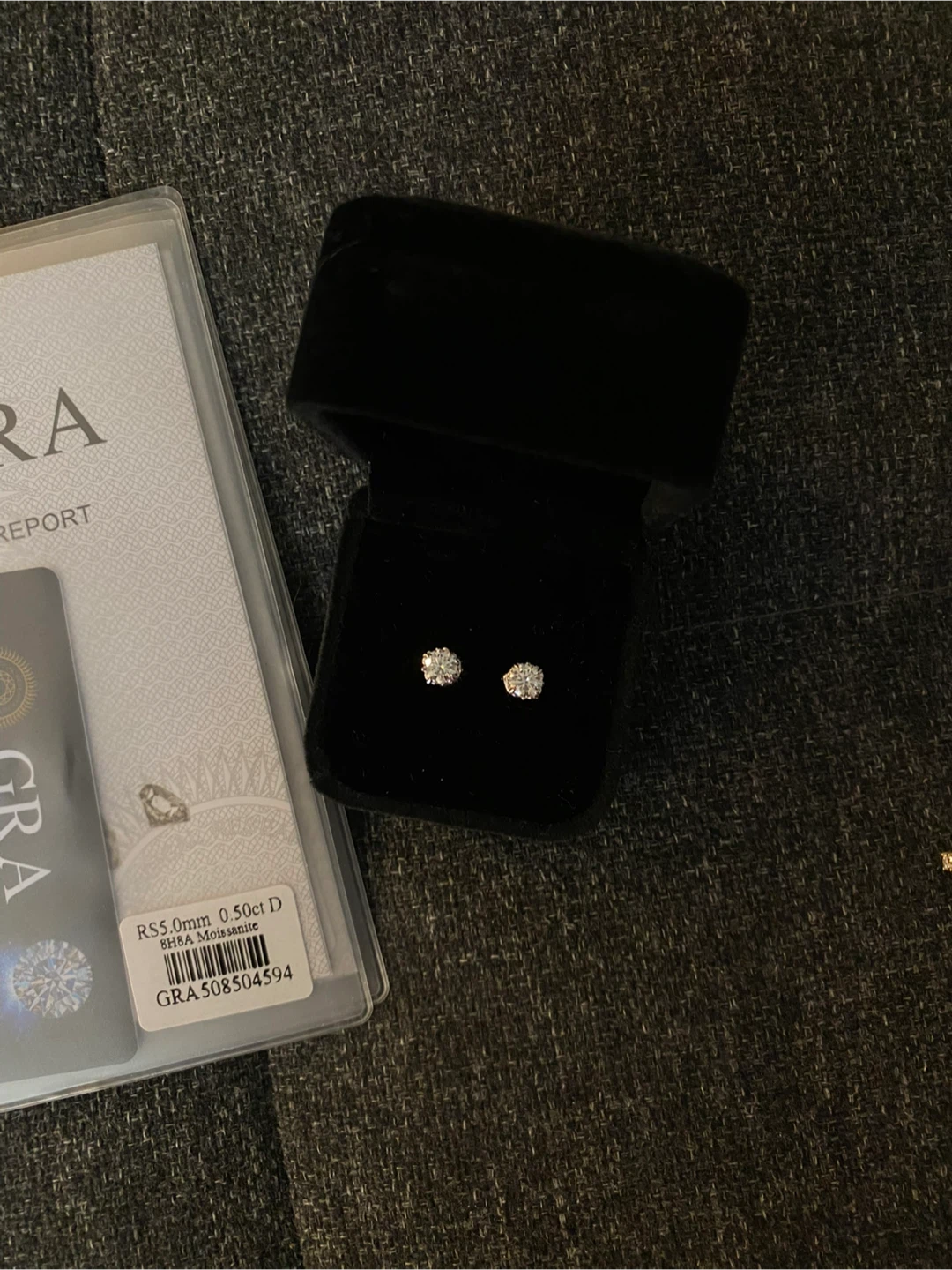 GRA Moissanite Stud Earrings 1.00ctw - photo 3