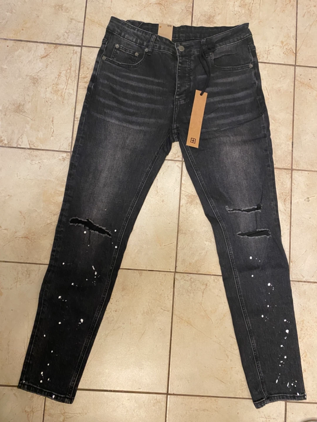 Ksubi Men's Black Distressed Jeans Size 32