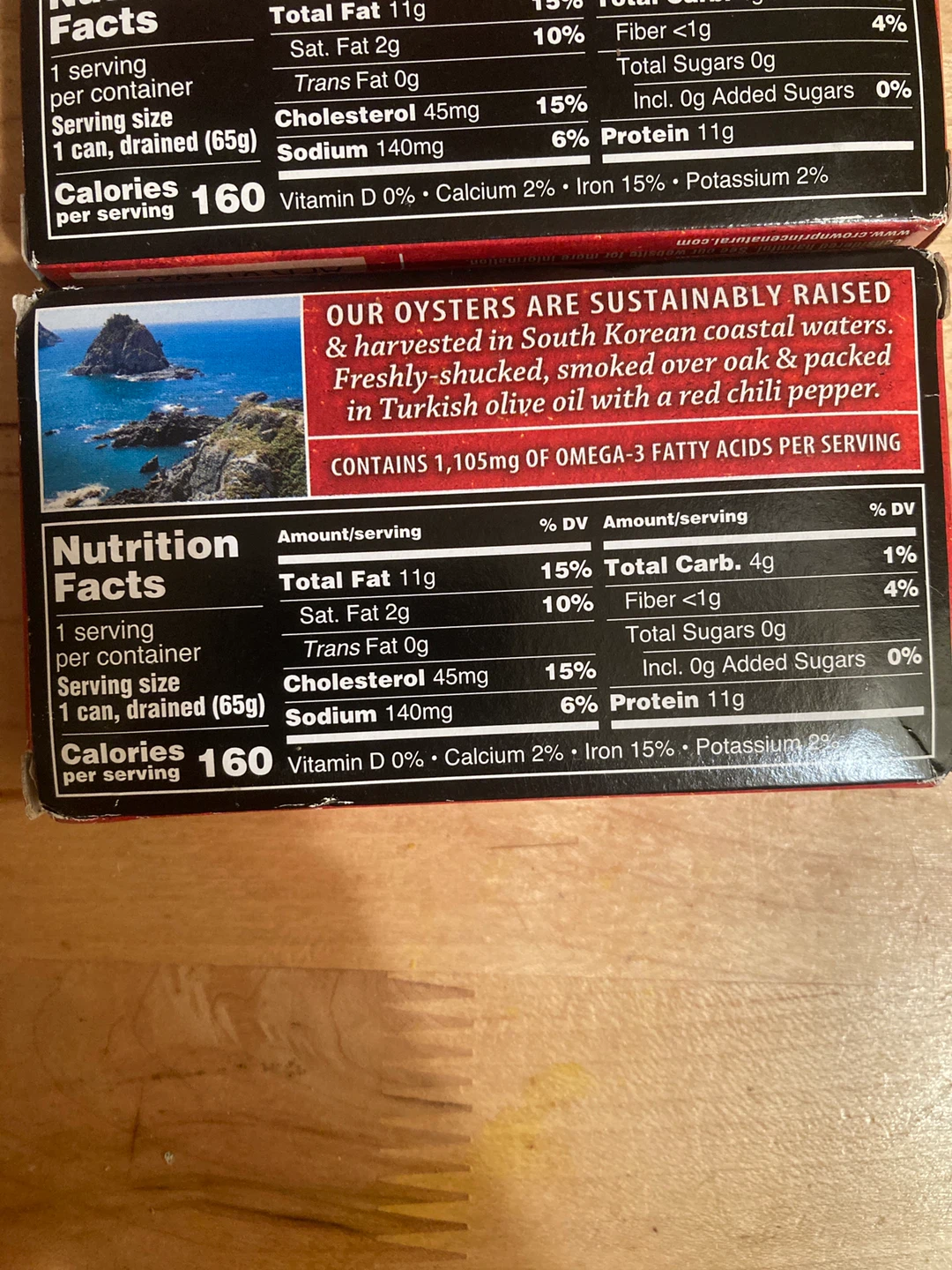 🏆 Smoked Oysters with Red Chili Pepper (2x 3oz Cans) - photo 2