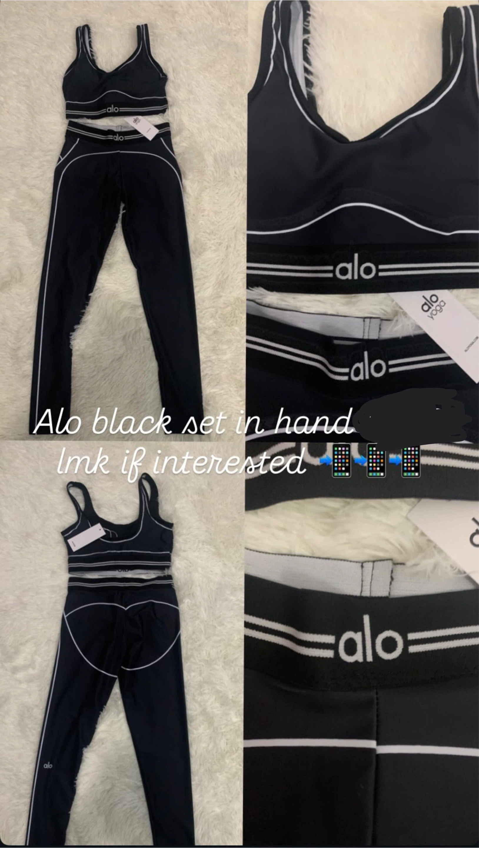 Alo Yoga Black Activewear Set