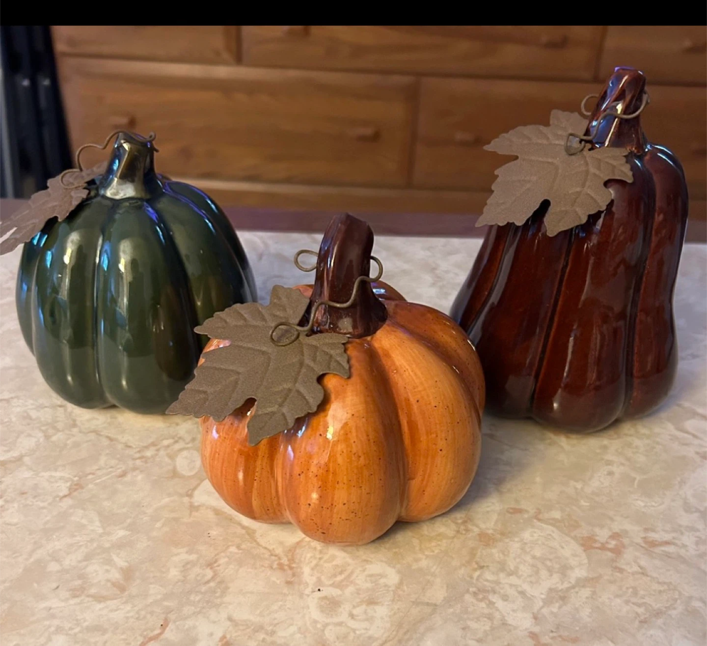 🏆Set of 3 Ceramic Pumpkins