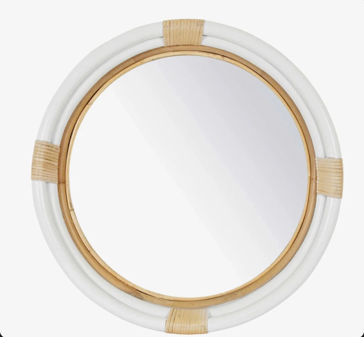 Bay Isle Home Michael Round Rattan Mirror - photo 2