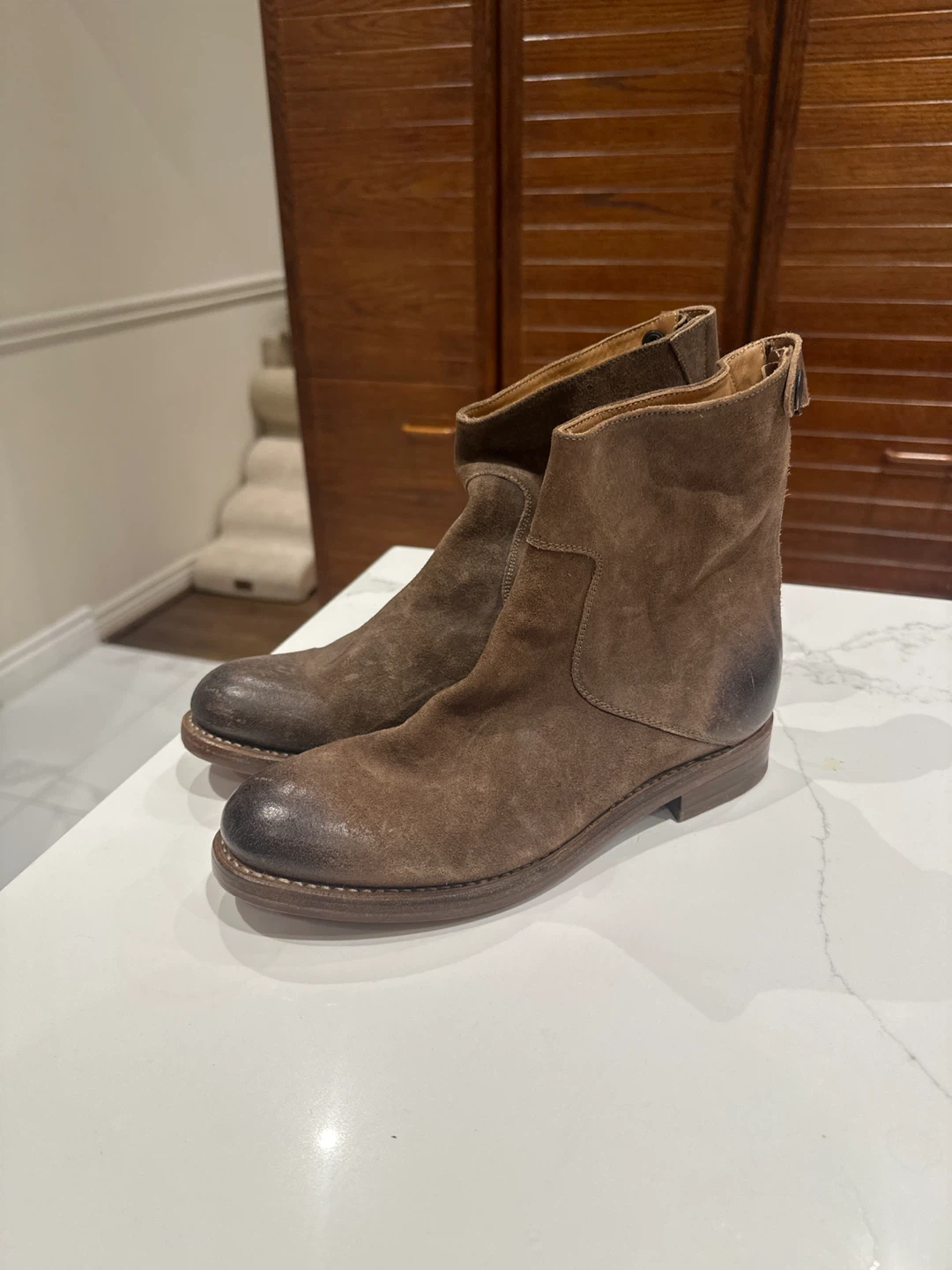 Brown Suede Ankle Boots