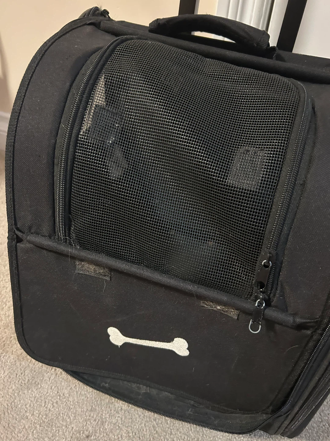 Black Rolling Pet Carrier - photo 2