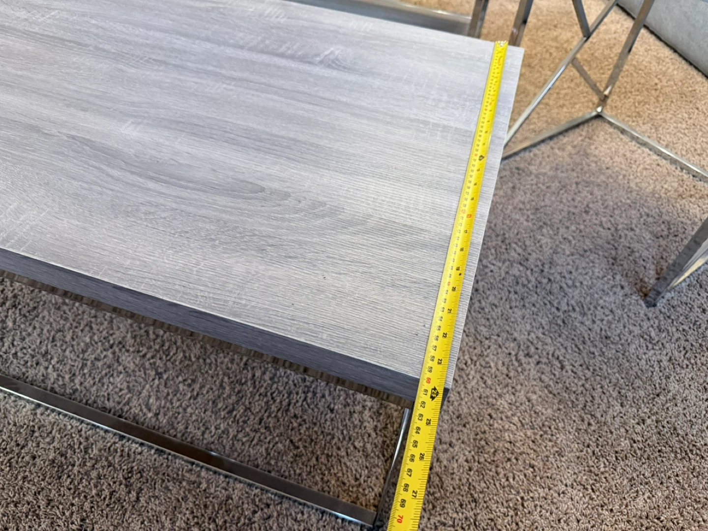Set of 4 Wood-Look Side Tables and Console Table - photo 4