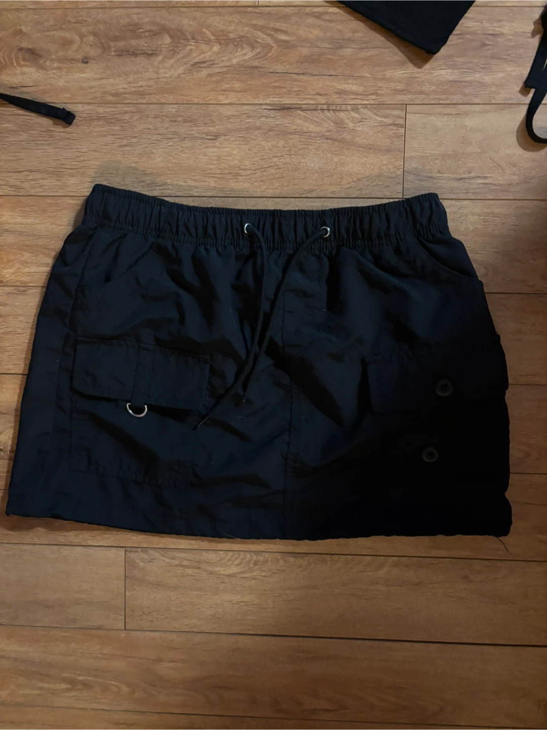 Refuge Black Cargo Skirt