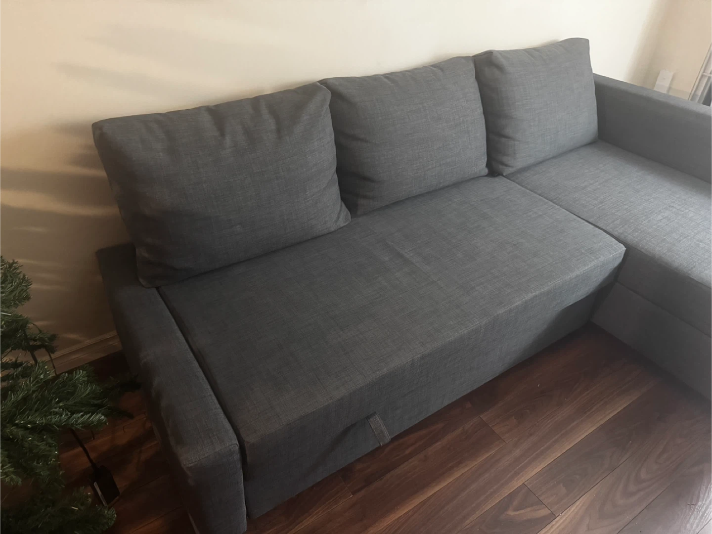 FRIHETEN Corner sofa-bed with storage, Skiftebo dark gray - photo 3