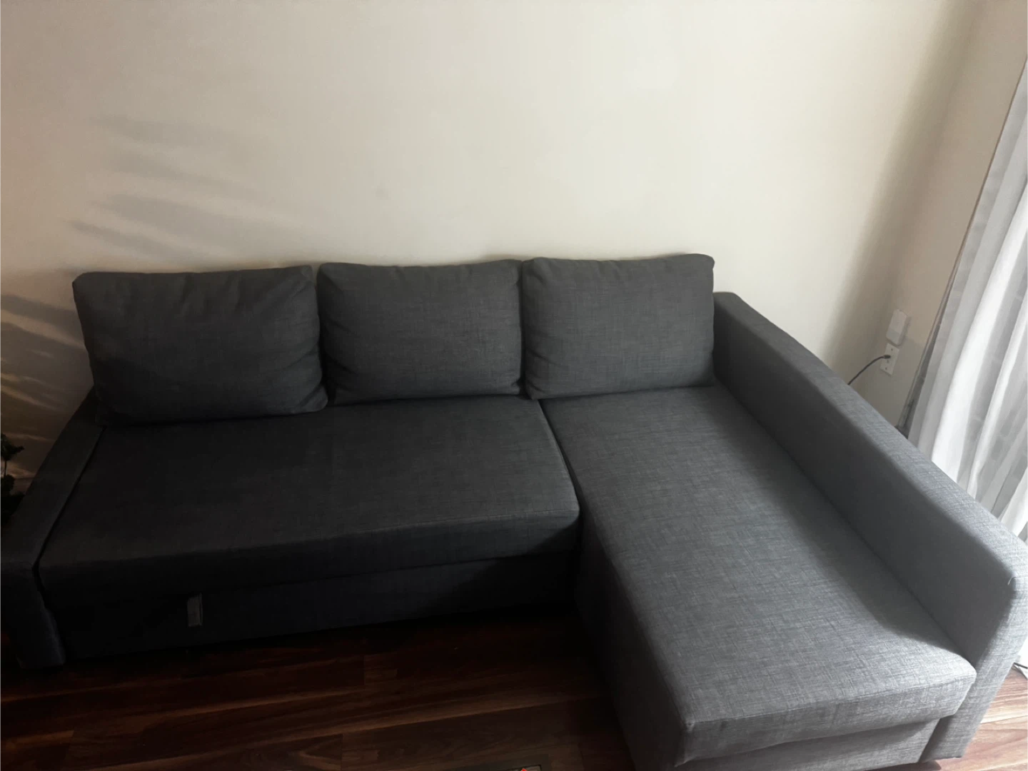 FRIHETEN Corner sofa-bed with storage, Skiftebo dark gray - photo 2