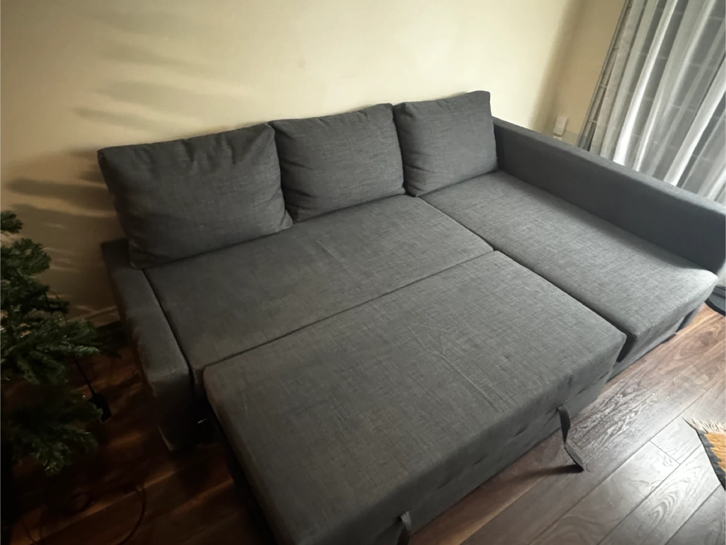 FRIHETEN Corner sofa-bed with storage, Skiftebo dark gray - photo 5