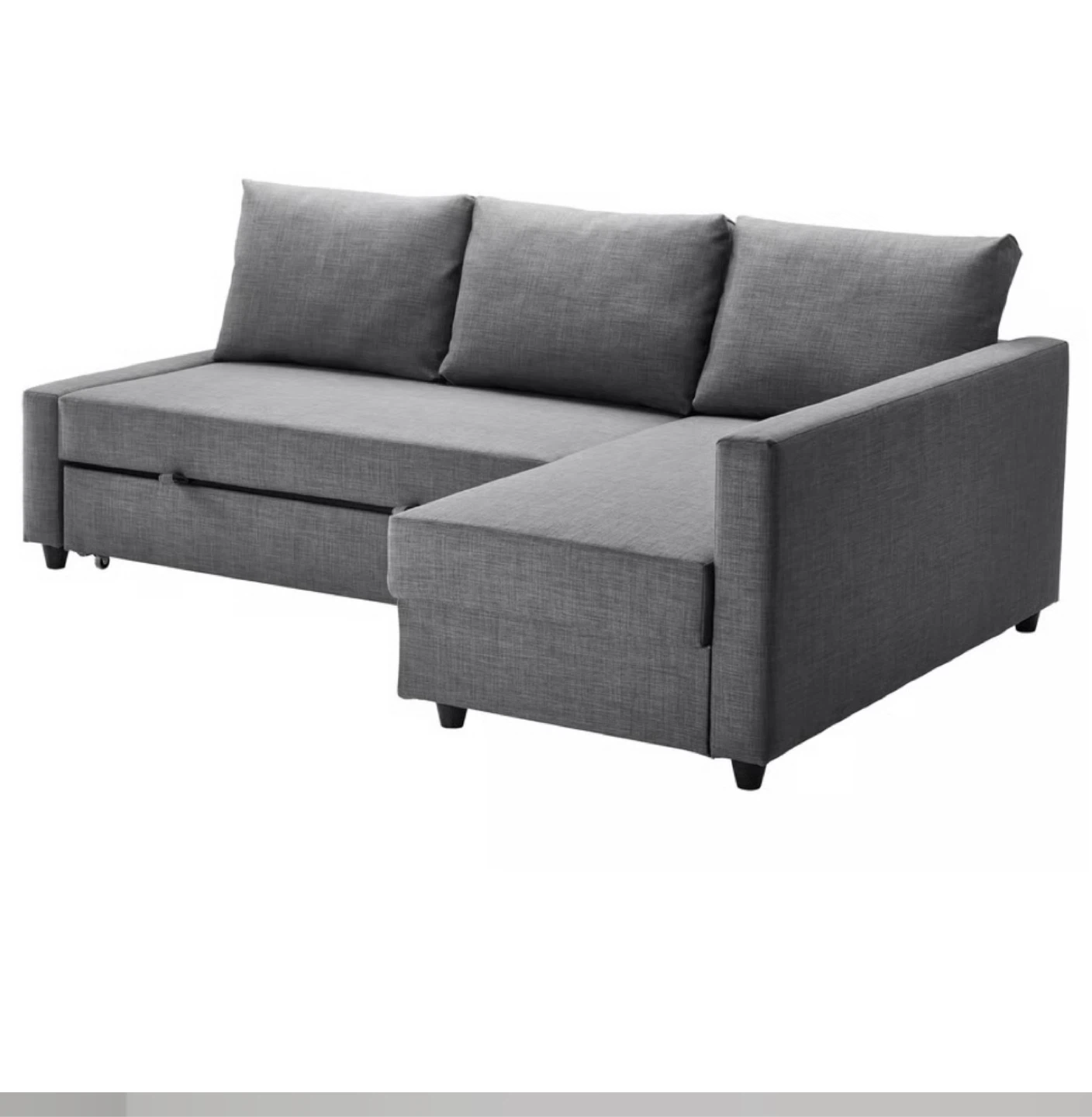 FRIHETEN Corner sofa-bed with storage, Skiftebo dark gray