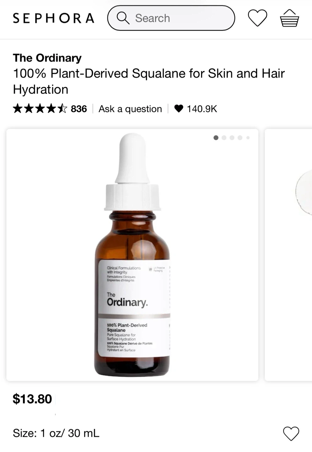 New The Ordinary 100% Plant Derived Squalene - photo 2