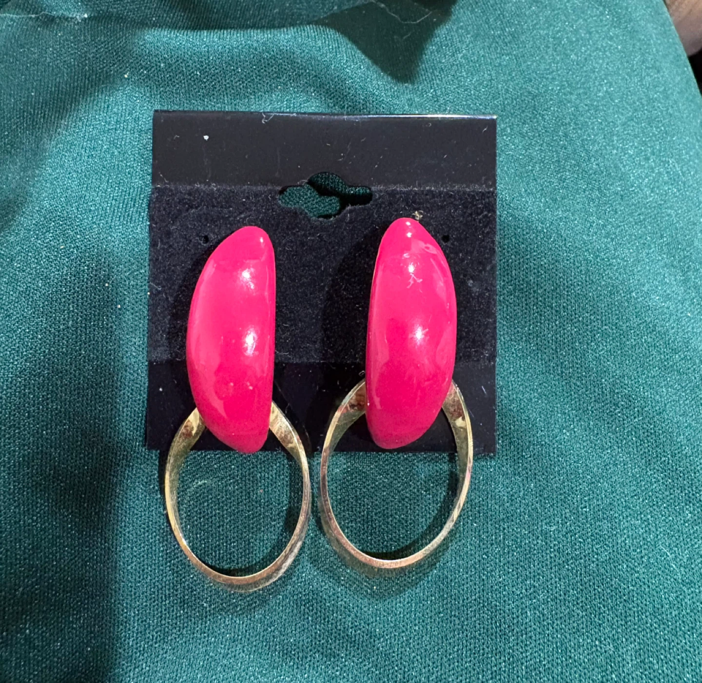 🏆Pink and Gold Hoop Earrings