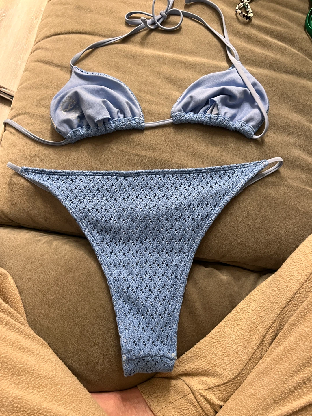 Hollister Crochet Trim Bikini Set - Blue - photo 2