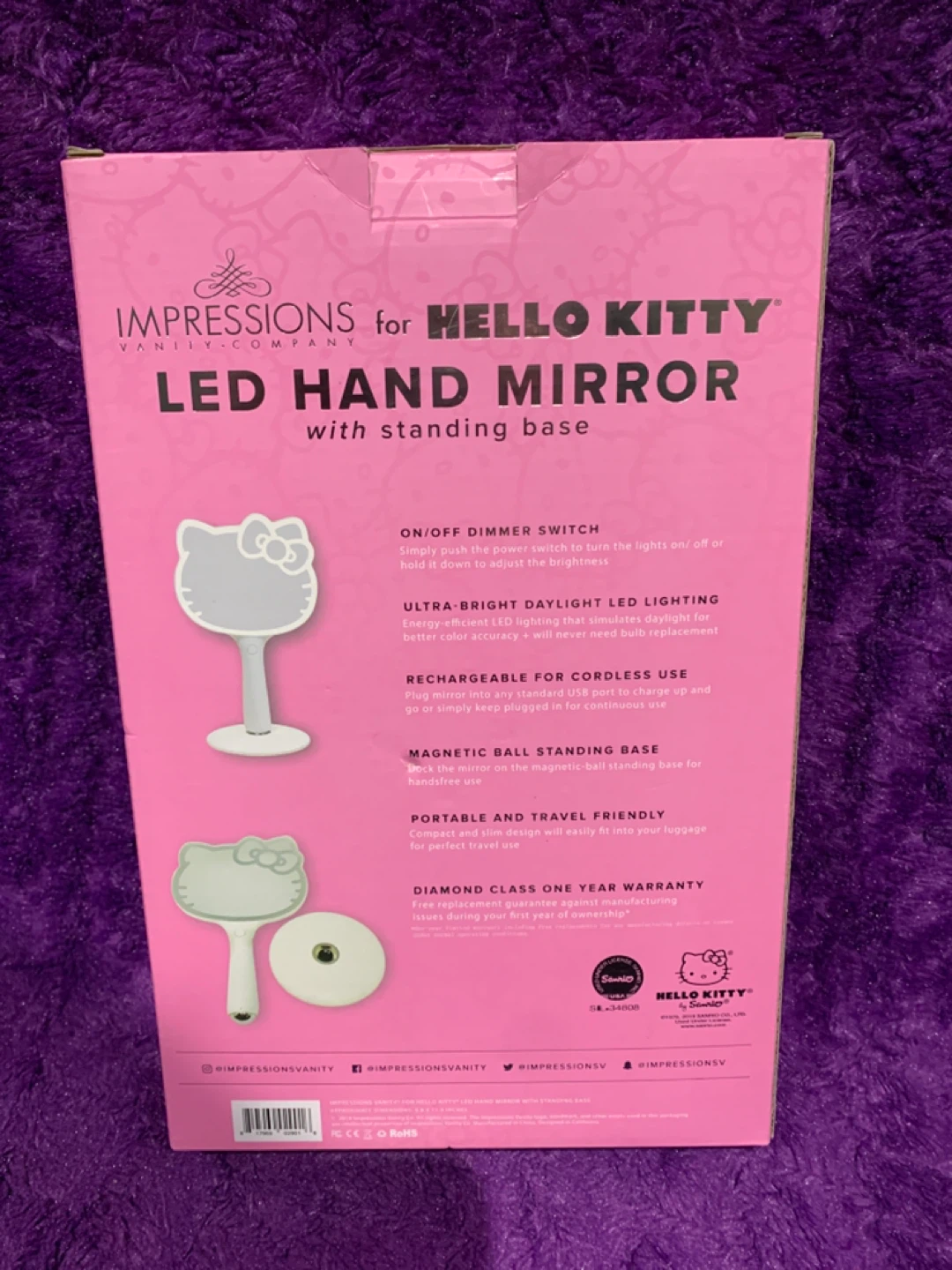 Impressions for Hello Kitty LED Hand Mirror with Standing Base - photo 3