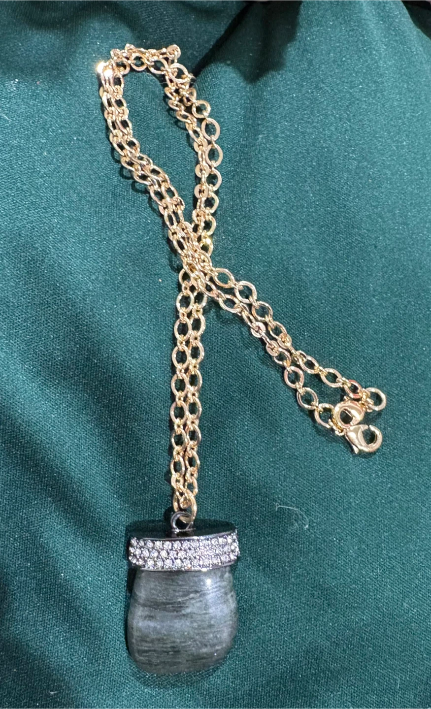 🏆Gold Chain Necklace with Stone Pendant