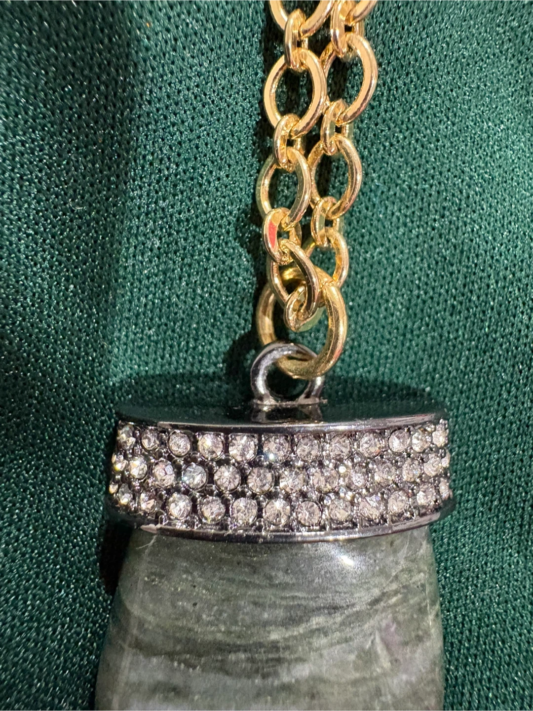 🏆Gold Chain Necklace with Stone Pendant - photo 2