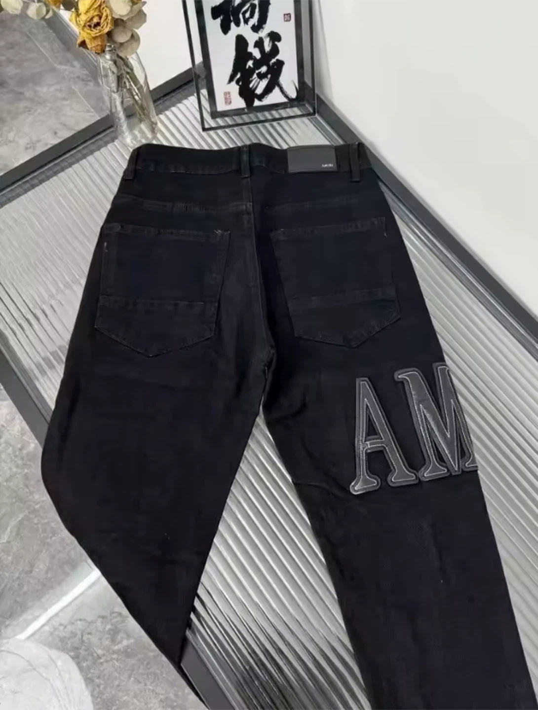 Amiri Black Distressed Denim Jeans - photo 4