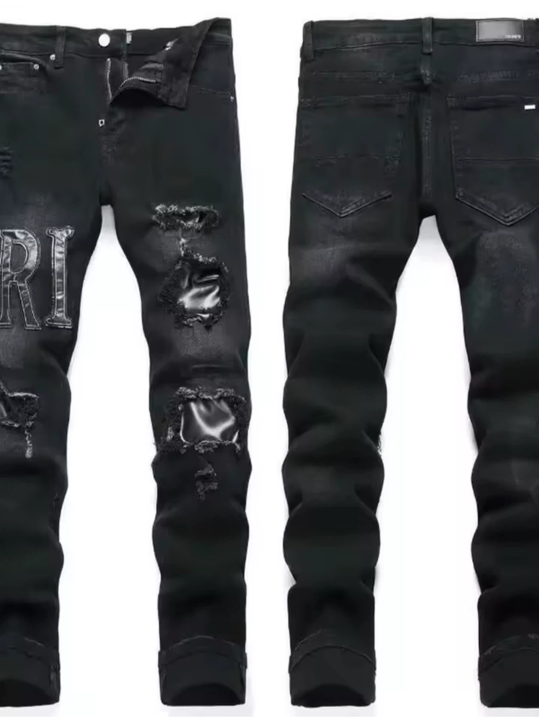Amiri Black Distressed Denim Jeans - photo 2
