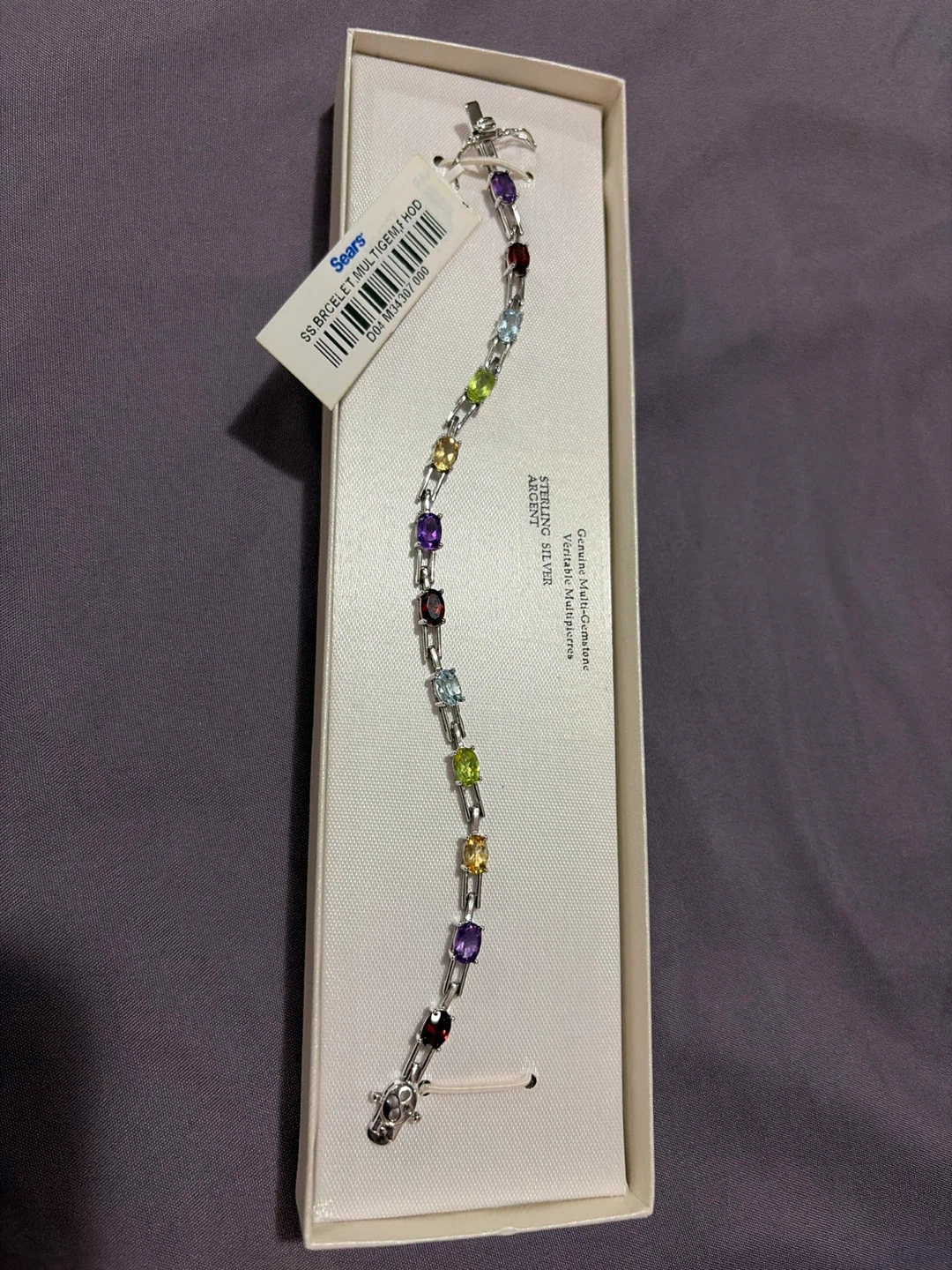 Sterling Silver Multi-Gemstone Bracelet
