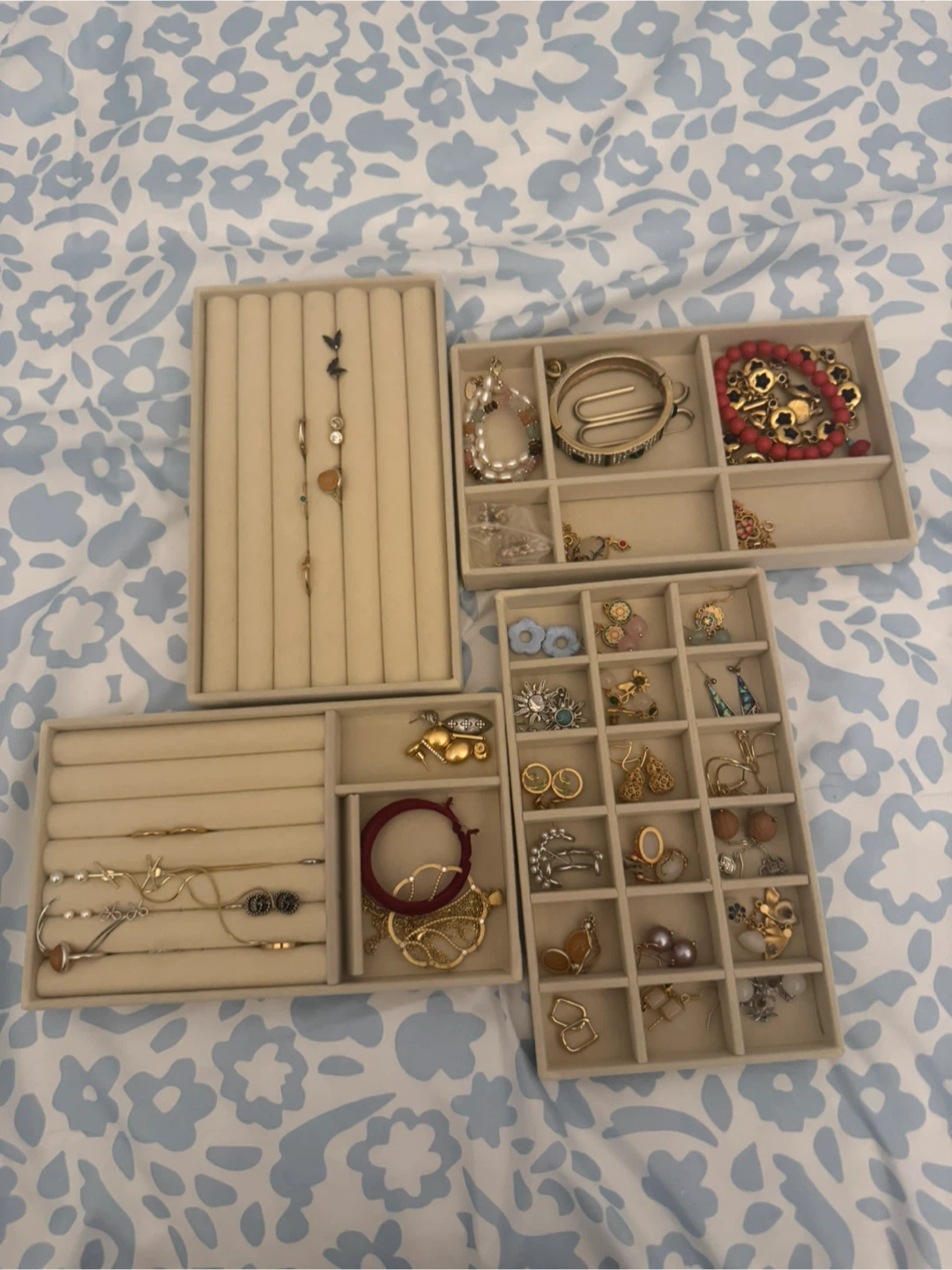 Jewelry Organizer Trays Set