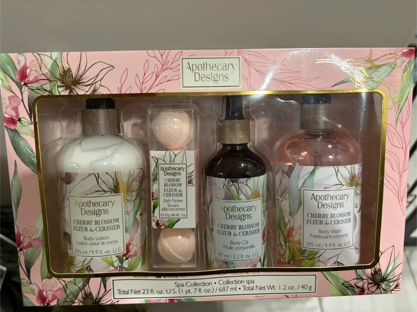 Apothecary Designs Cherry Blossom Spa Collection Gift Set