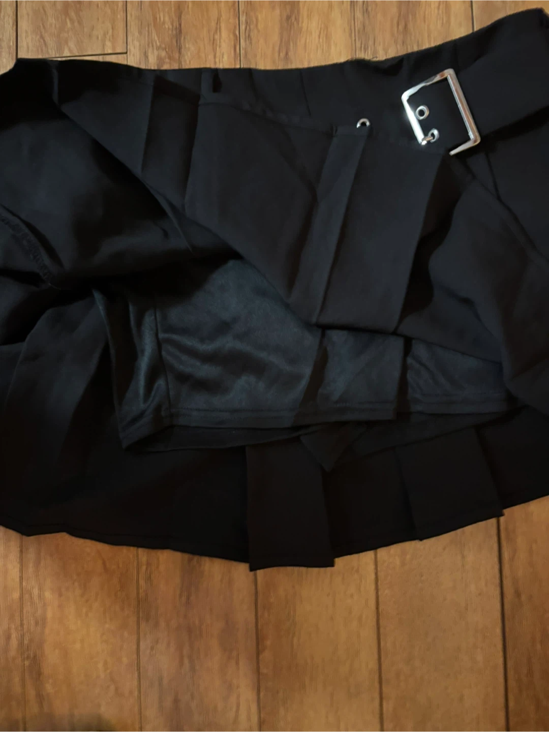 Refuge Black Pleated Skort with Belt - Size M - photo 3