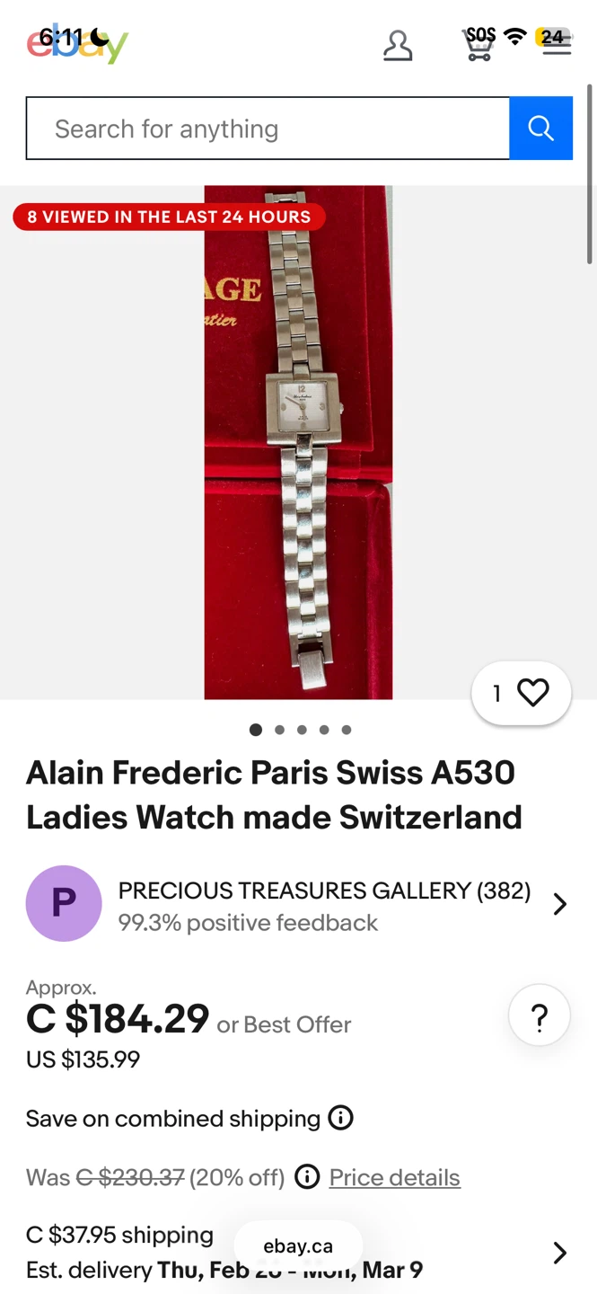 Alain Frederic Paris A530 Swiss Ladies Watch - photo 2