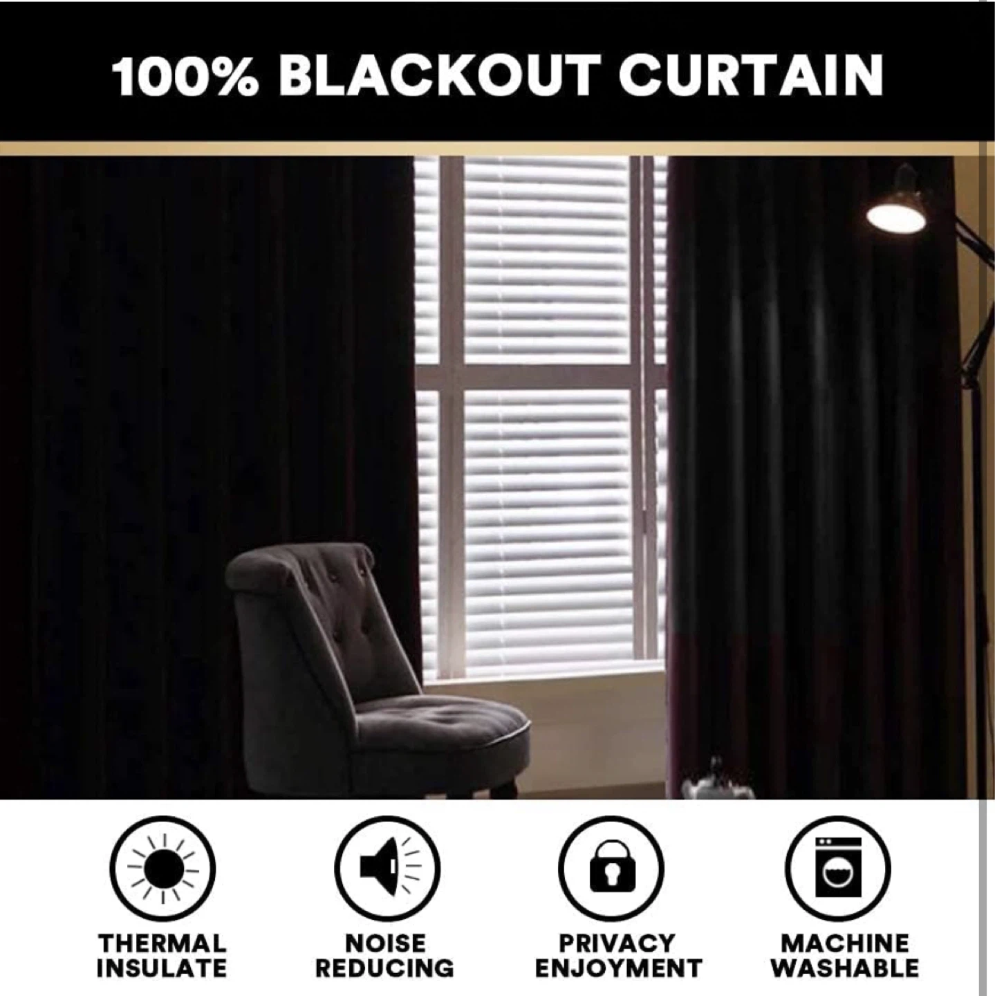 Blackout Curtains - 2 Panels - photo 3