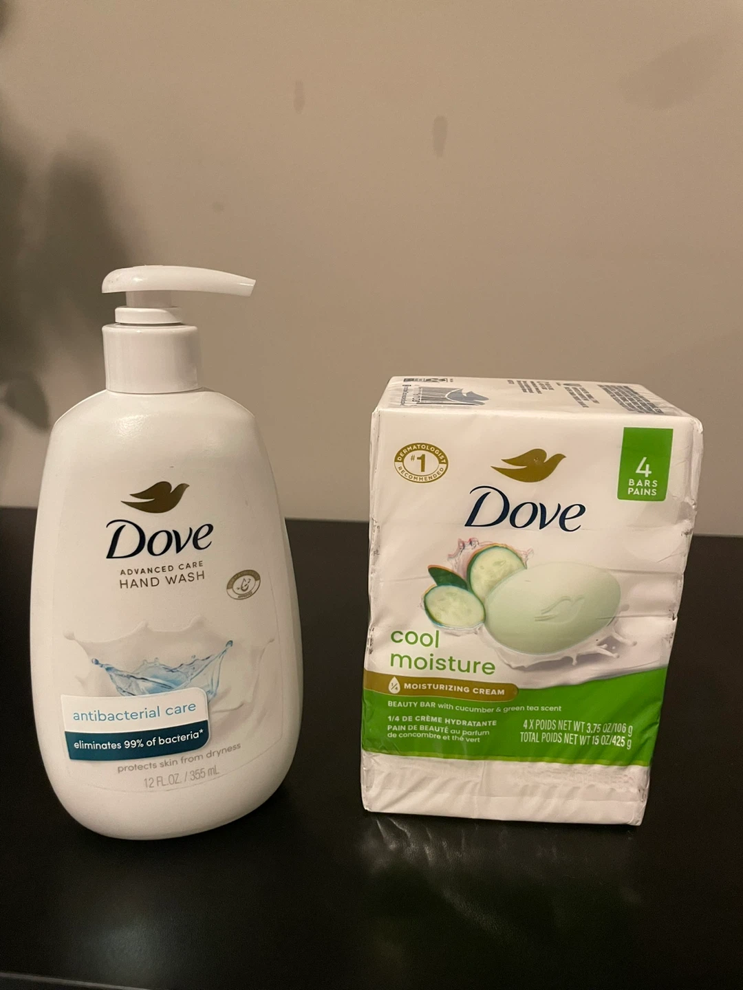 Dove Hand Soap and Cool Moisture Beauty Bars