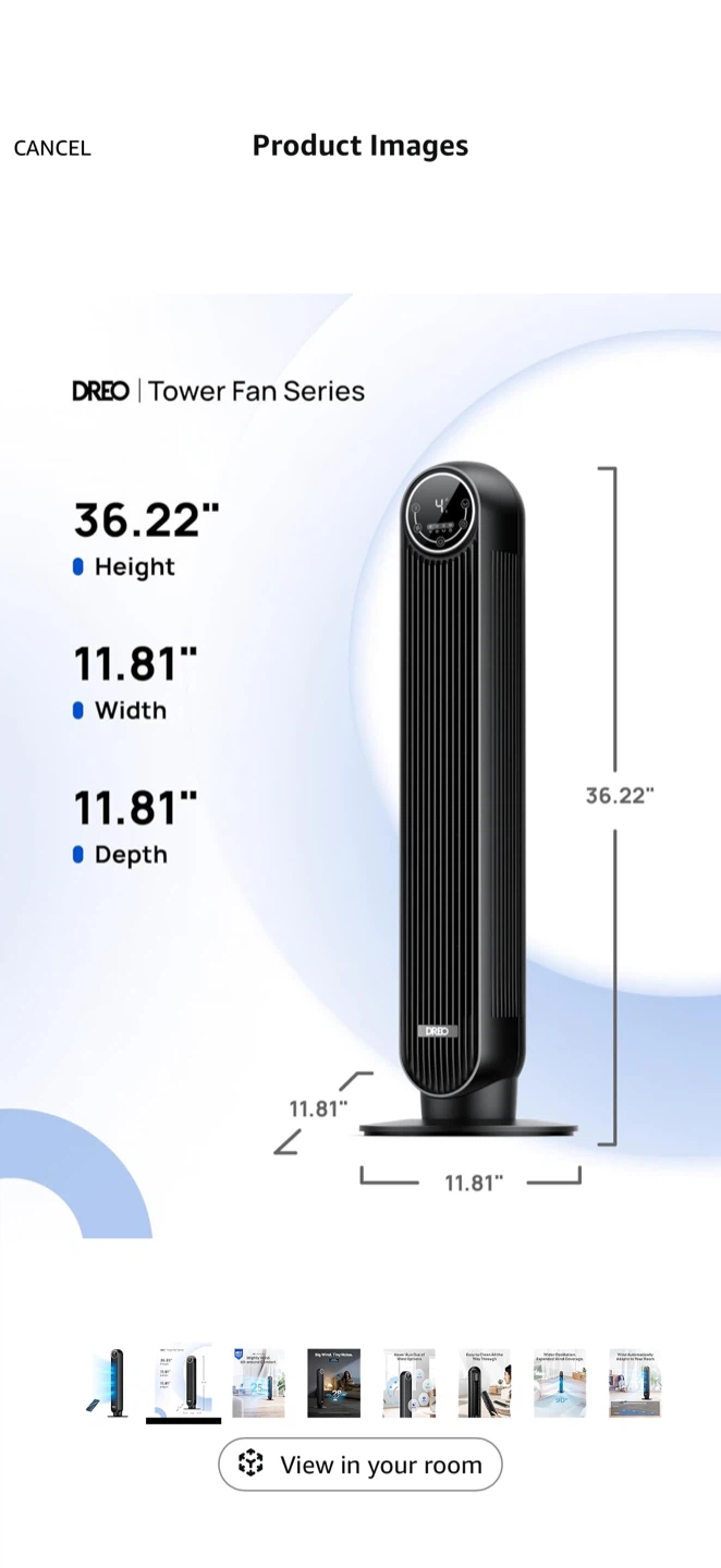 DREO Nomad One Tower Fan 36” – NEW ‼️FINAL SALE‼️ - photo 4