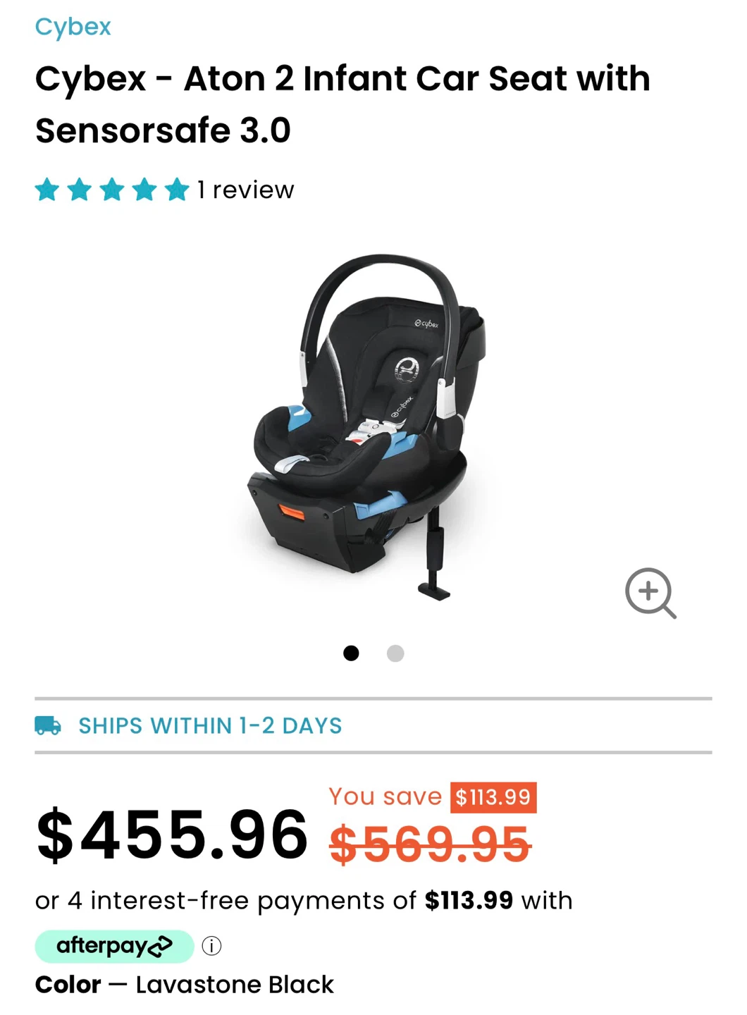 Cybex Aton 2 Infant Car Seat Lavastone Black - photo 5