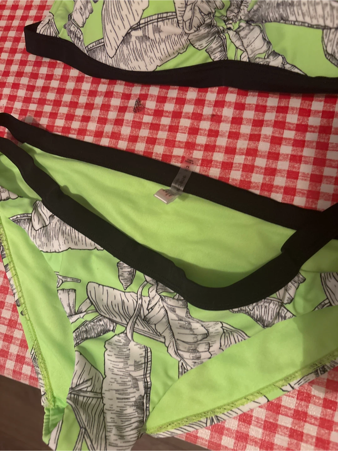 Women's Bikini Set Green Leaf Print - photo 3