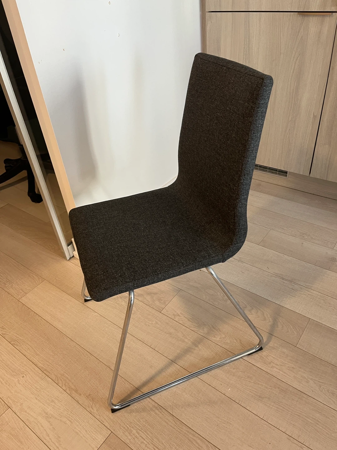 Dark Grey Upholstered Dining Chair - photo 2