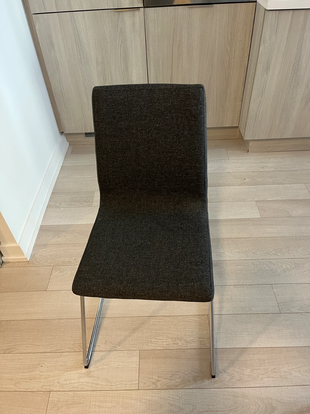 Dark Grey Upholstered Dining Chair