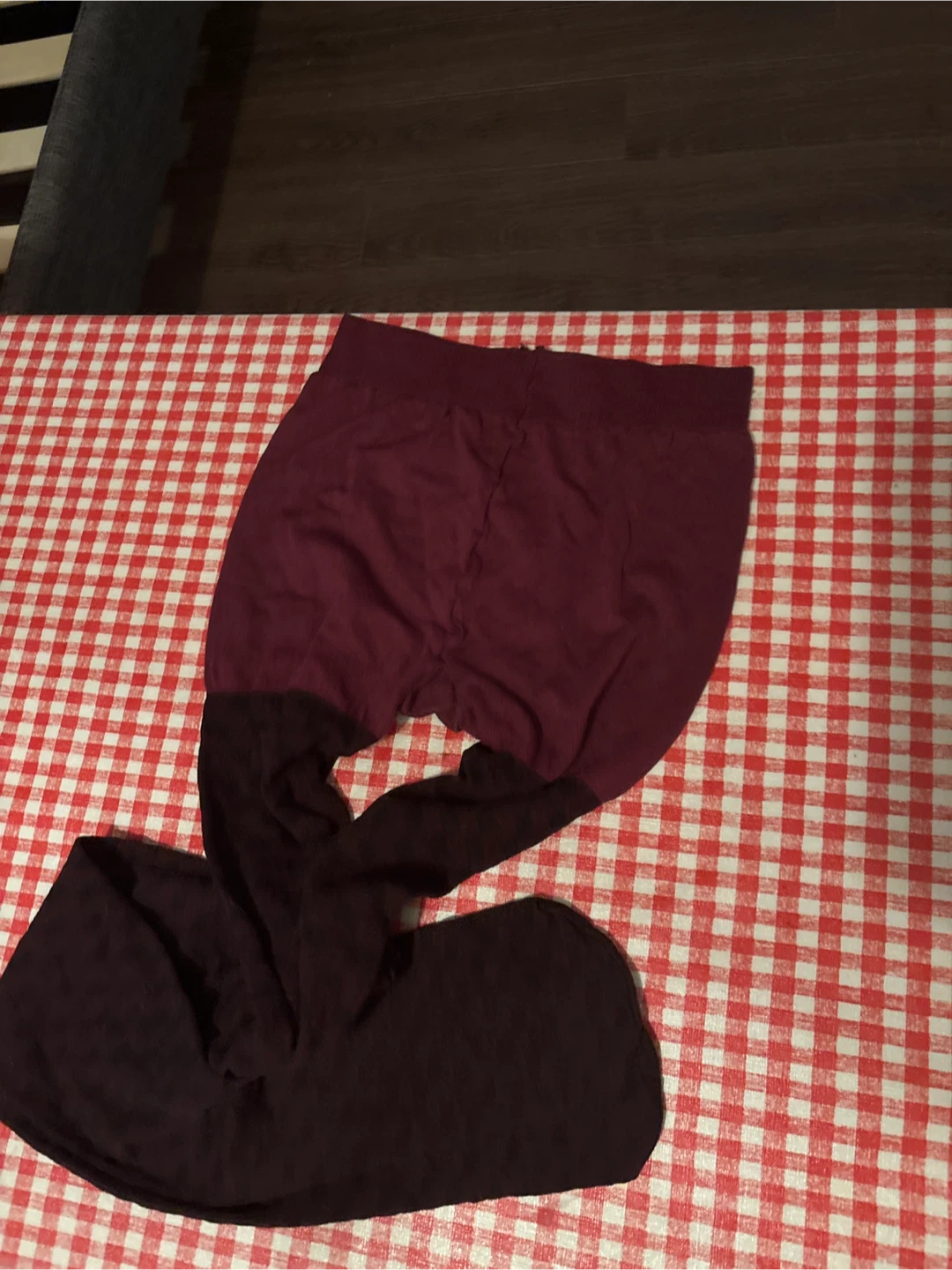 Maroon Patterned Tights - photo 2