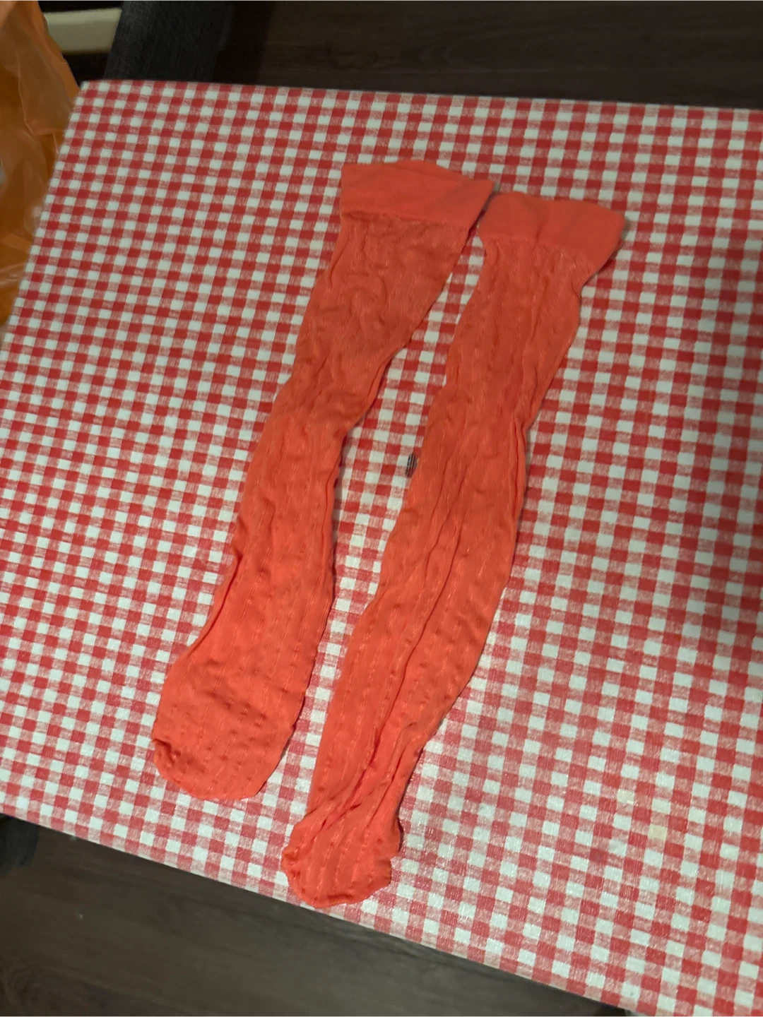 Coral Textured Thigh-High Socks