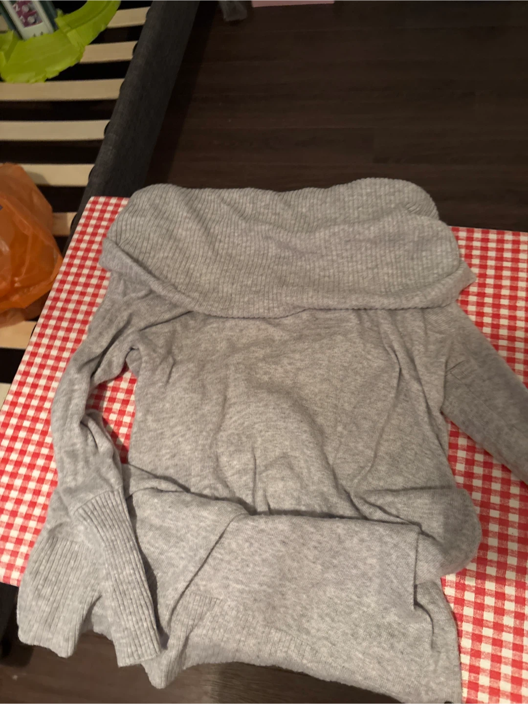 Light Grey Sweater with Cowl Neck - photo 3