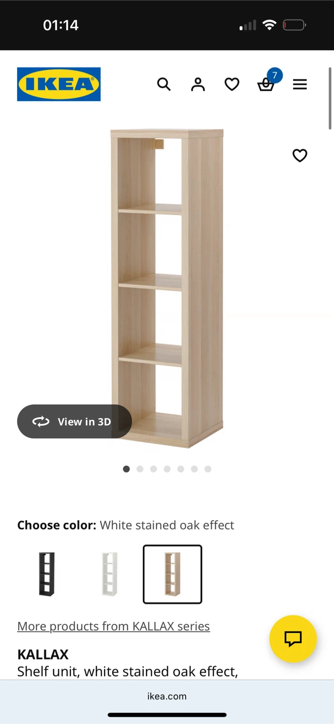 IKEA KALLAX Shelf Unit - White Stained Oak Effect