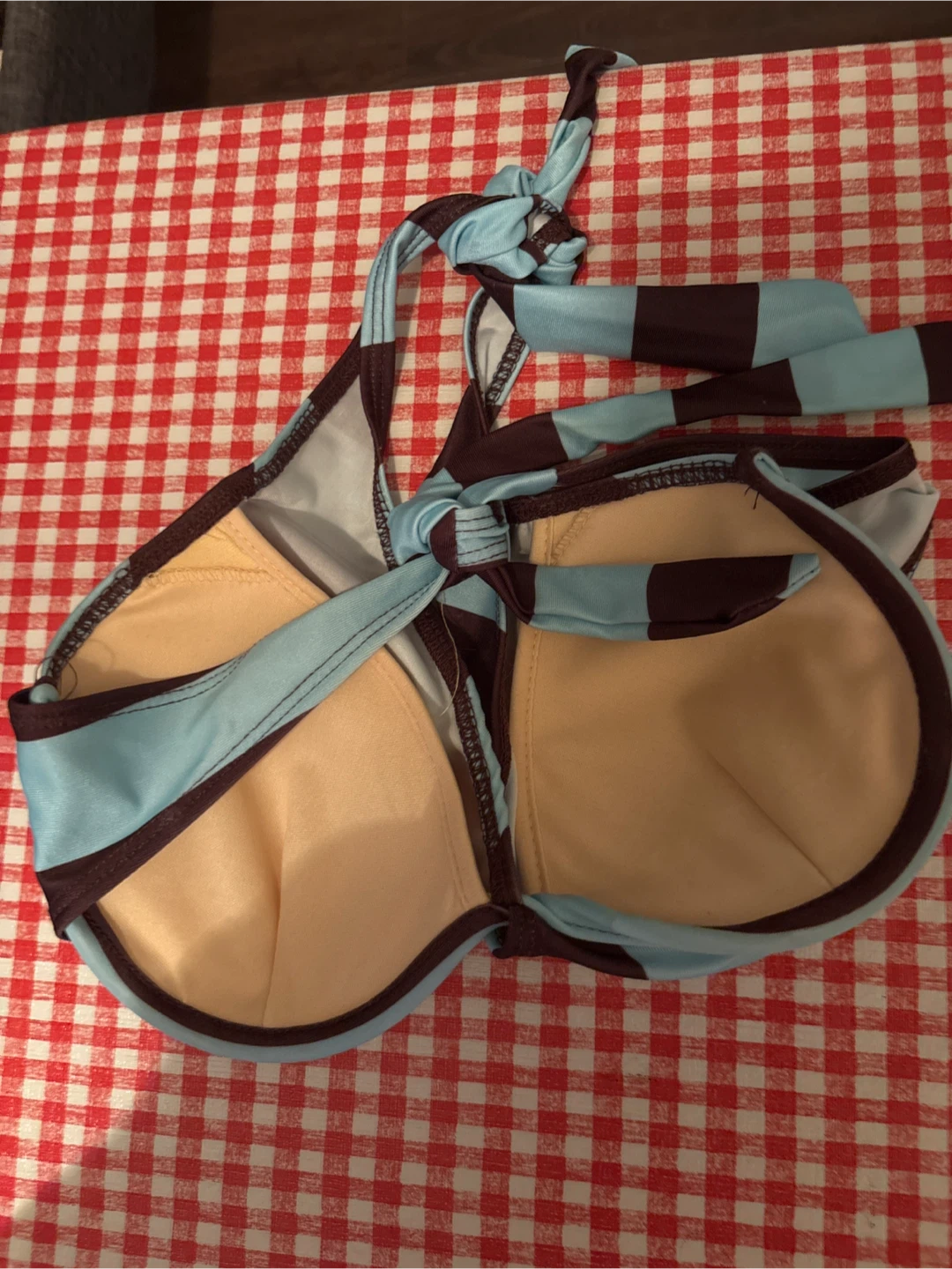 Striped Halter Bikini Top - photo 2