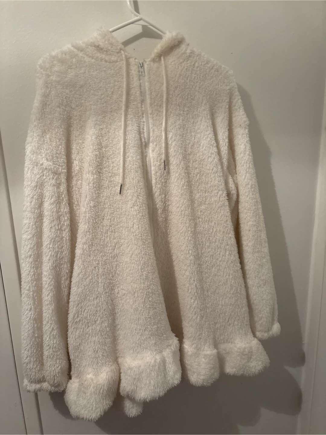 White Fuzzy Bunny Hoodie