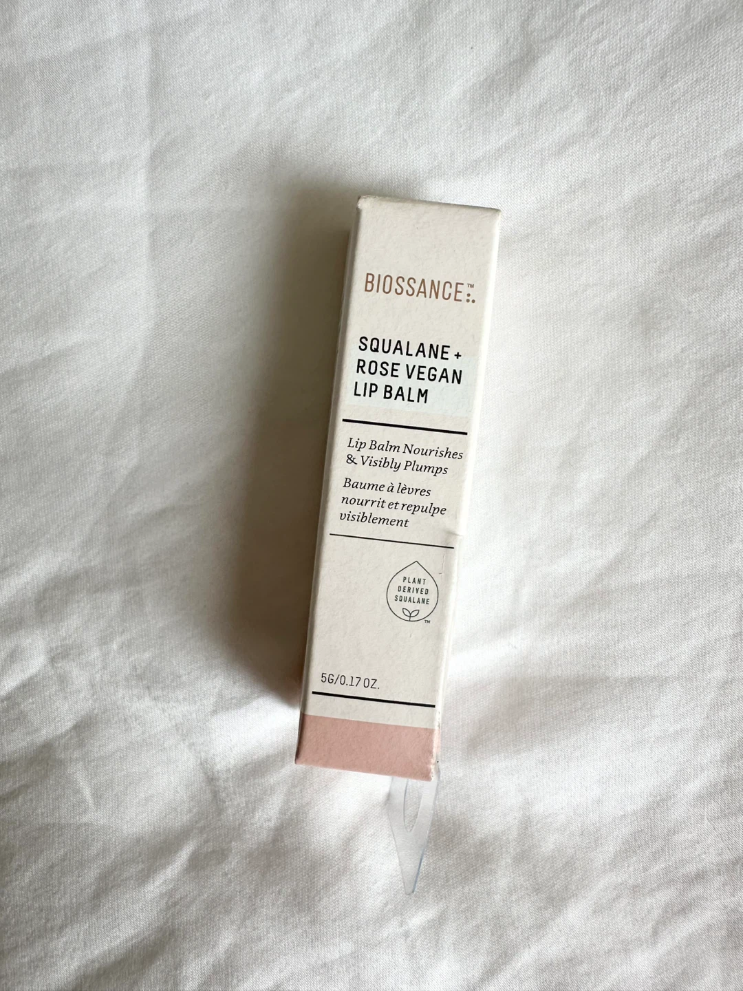 New Biossance Squalane + Rose Vegan Lip Balm