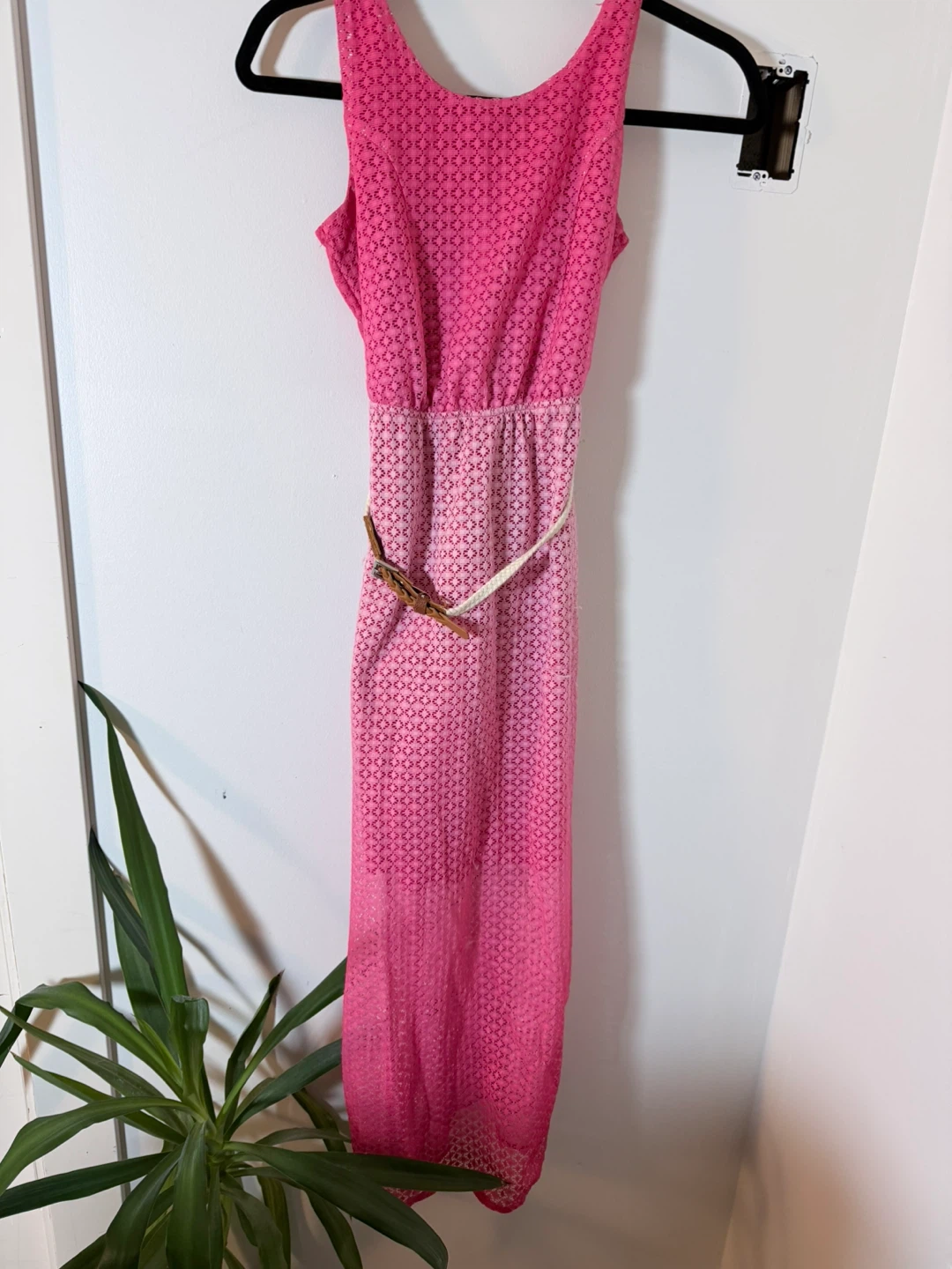 🏆Paper Doll Women's Pink Lace Maxi Dress Size 12